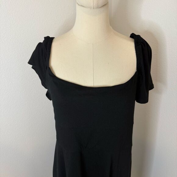 [Boden] Black Flutter Sleeve Mini Sundress- Size 10R - Picture 2 of 7